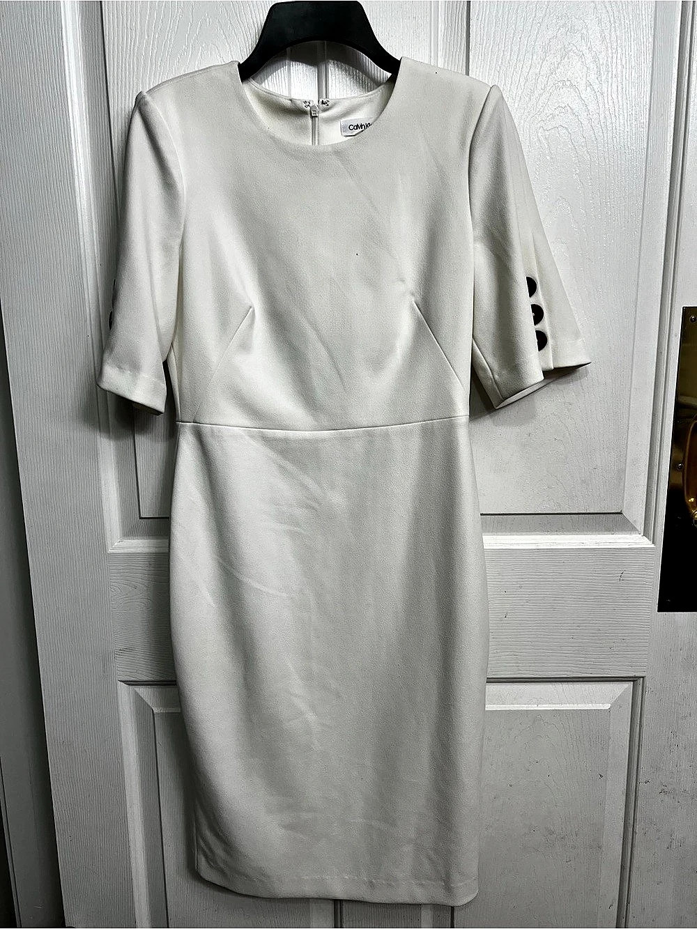Calvin Klein Midi Dress in White Size 6 Like New